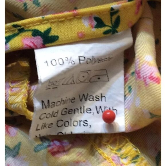 SHEIN Curve Women Tie Front Floral Top Size XL Yellow - Picture 4 of 5